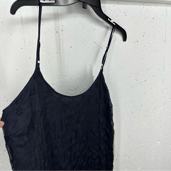 Johnny Was 4 love and Liberty Small Capri Blue Embroidered Fringe Silk Dress NEW - Picture 10 of 16
